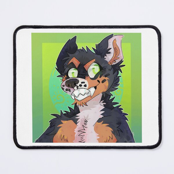 Item preview, Playful Cartoon Dog with Green Eyes designed and sold by J-Mindful.