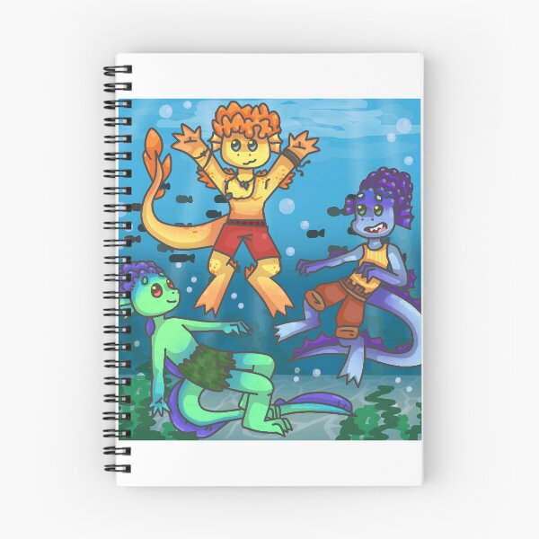 Item preview, Colorful Underwater Amphibian Characters designed and sold by J-Mindful.