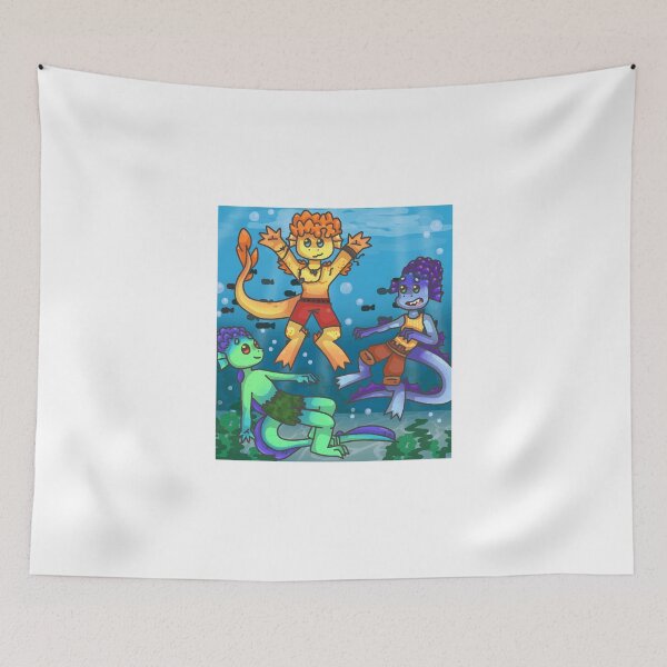 Item preview, Colorful Underwater Amphibian Characters designed and sold by J-Mindful.