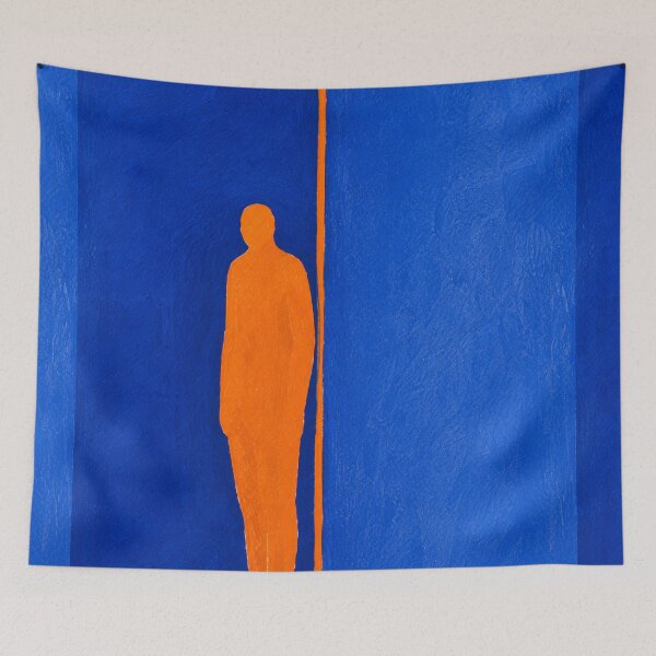 Item preview, 'Carrying Weight' – Modern Abstract Figure Art  designed and sold by Moodzu.
