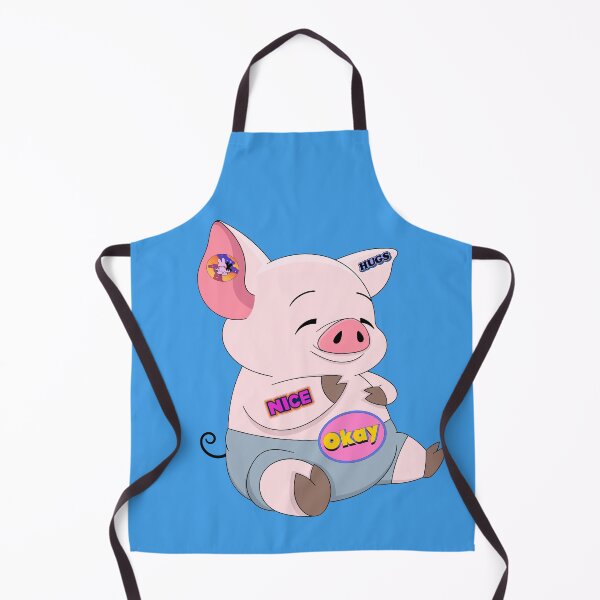 Item preview, Cute Piglet with Stickers Hugs Nice Okay designed and sold by Funnygiftsstudio .
