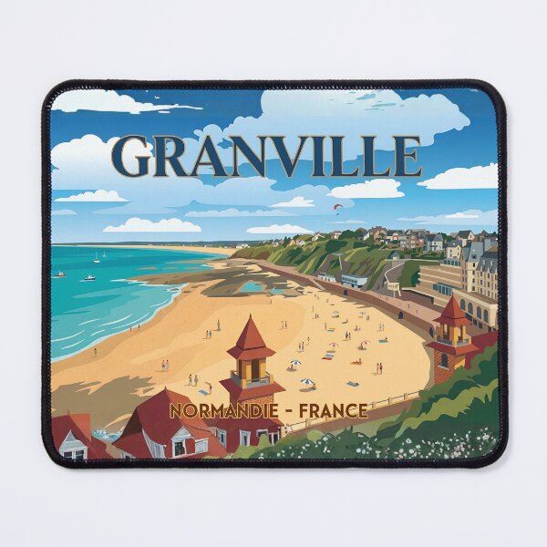 Item preview, Normandy France Travel Poster - Granville Vintage Illustration designed and sold by ateliermnp.