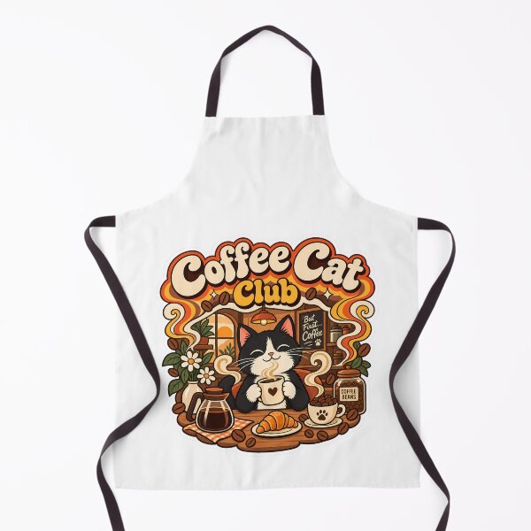 Item preview, Retro Coffee Cat Club 70s Aesthetic designed and sold by Retro Whiskers.