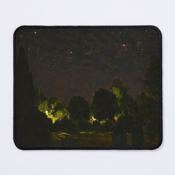 Item preview, "Starry Nights, Elberon, New Jersey," night stars at night fine art landscape painting print by Frank Simon Herrmann designed and sold by Jéanpaul Ferro.