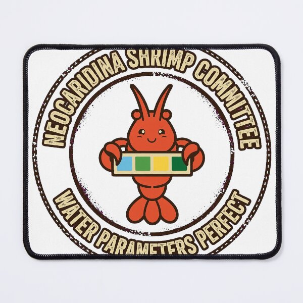 Item preview, Neocaridina Shrimp Committee Water Parameters Perfect Cherry Shrimp Keeper Badge designed and sold by Clear Vibe.