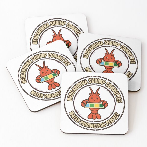 Item preview, Neocaridina Shrimp Committee Water Parameters Perfect Cherry Shrimp Keeper Badge designed and sold by TauqeerArts.