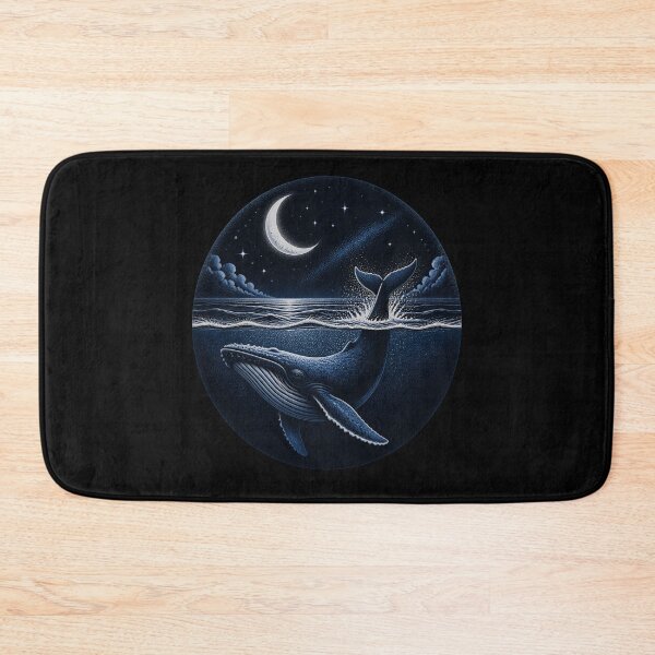 Item preview, Moby Dick Moonlit Whale - Above and Below the Waves designed and sold by Fenay Designs.