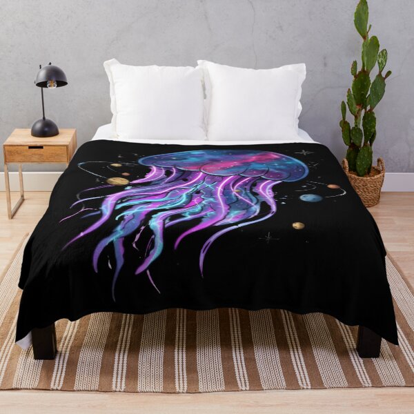 Item preview, Cosmic Galaxy Jellyfish Space Ocean Neon Art designed and sold by DailySparks.