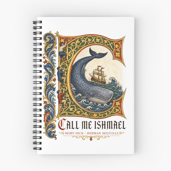 Item preview, Moby Dick Illuminated Manuscript - Call Me Ishmael designed and sold by Fenay Designs.