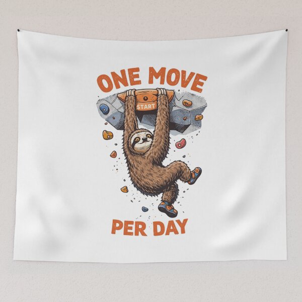 Item preview, Sloth Bouldering - One Move Per Day Fun designed and sold by Pineapple-Tree.
