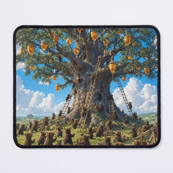 Item preview, Bears Gathering Honey from Tree designed and sold by Phil Perkins.