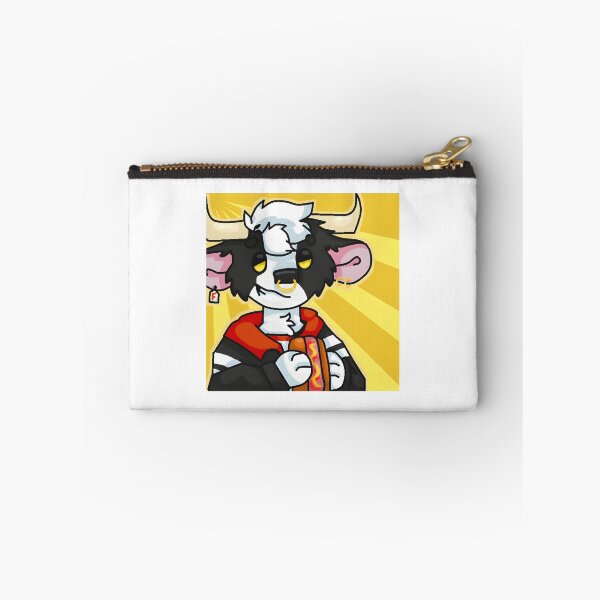 Item preview, Cartoon Bull Holding Hotdog with Yellow Background designed and sold by Baby-Care.