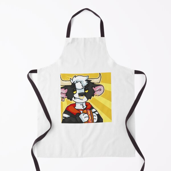 Item preview, Cartoon Bull Holding Hotdog with Yellow Background designed and sold by Baby-Care.