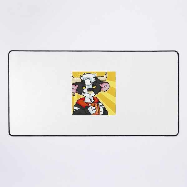 Item preview, Cartoon Bull Holding Hotdog with Yellow Background designed and sold by Baby-Care.