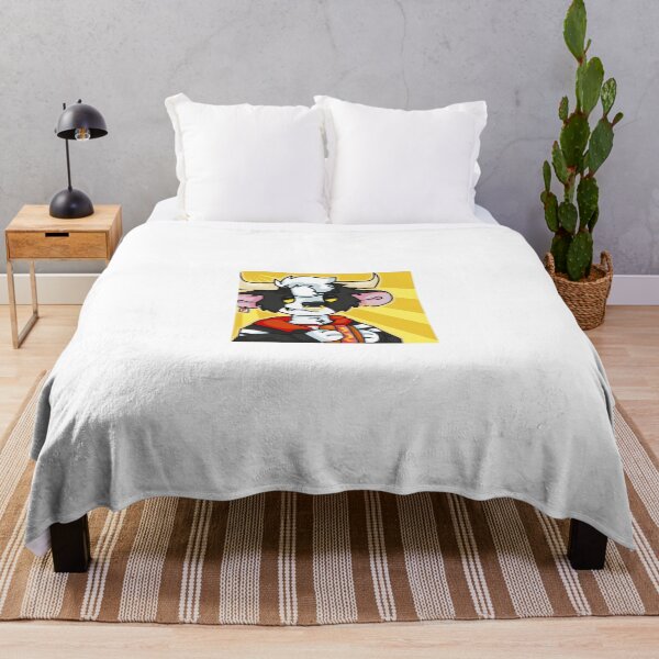 Item preview, Cartoon Bull Holding Hotdog with Yellow Background designed and sold by Baby-Care.