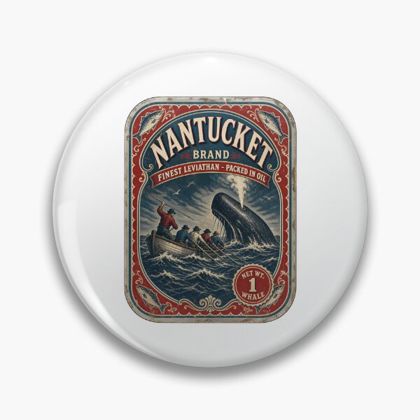Item preview, Moby Dick: Nantucket Leviathan Tin Label designed and sold by Fenay Designs.
