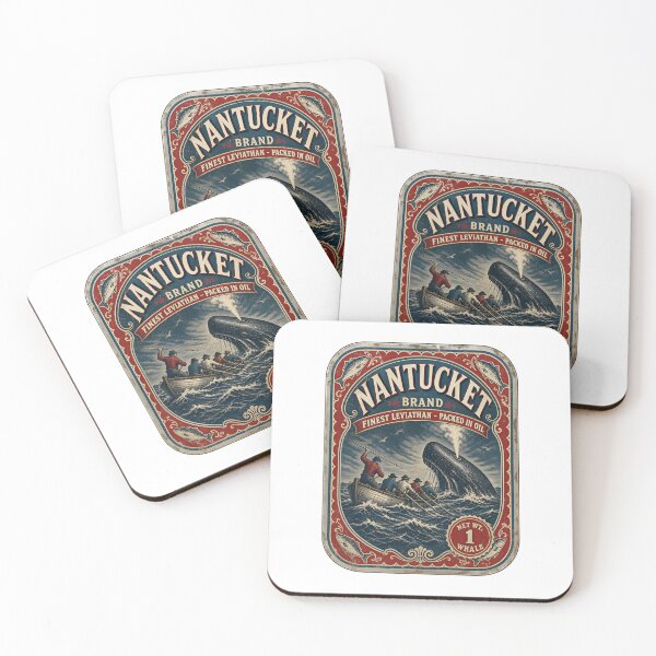 Item preview, Moby Dick: Nantucket Leviathan Tin Label designed and sold by Fenay Designs.