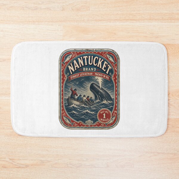 Item preview, Moby Dick: Nantucket Leviathan Tin Label designed and sold by Fenay Designs.