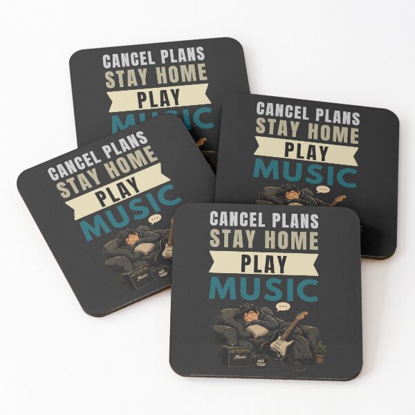 Item preview, Cancel Plans Stay Home Play Music Funny Guitar Shirt designed and sold by Joyful-Pixel.