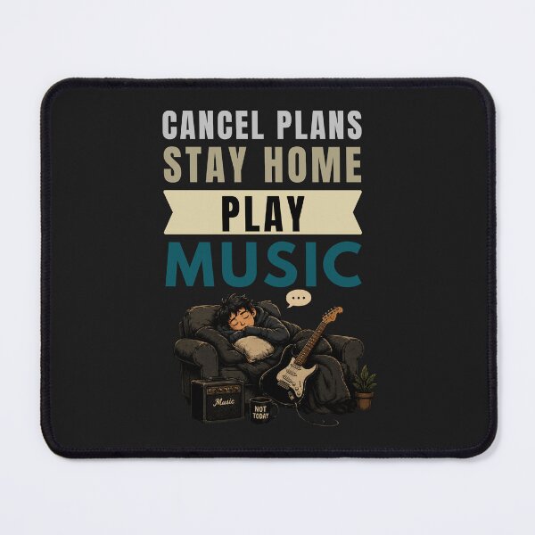 Item preview, Cancel Plans Stay Home Play Music Funny Guitar Shirt designed and sold by Joyful-Pixel.