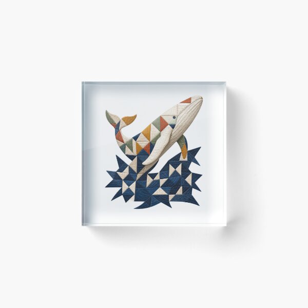 Item preview, Moby Dick Patchwork Whale in Quilted Waves designed and sold by Fenay Designs.