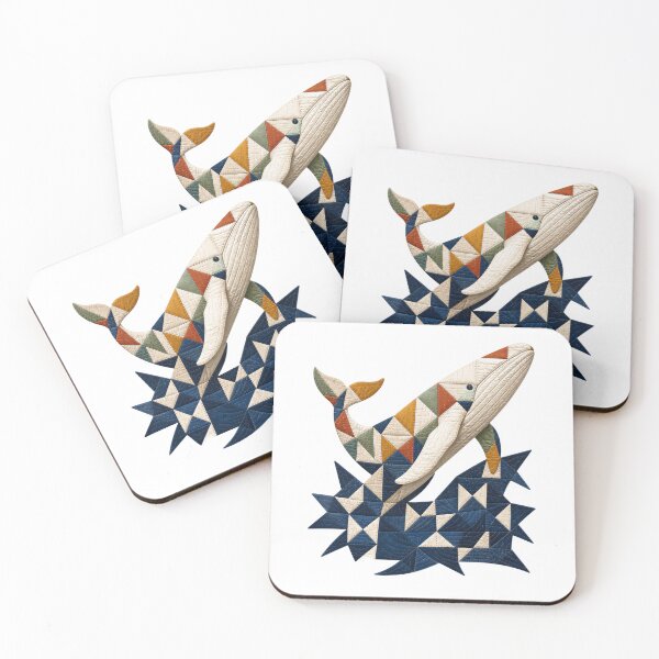 Item preview, Moby Dick Patchwork Whale in Quilted Waves designed and sold by Fenay Designs.