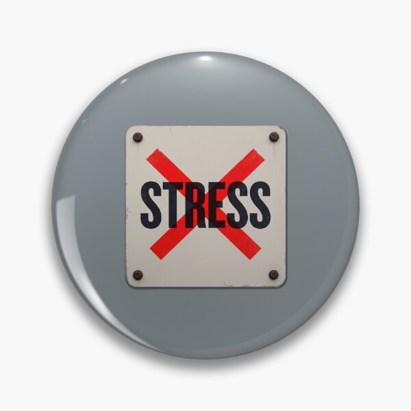 Item preview, No Stress Anti Anxiety Red Prohibited Symbol Mental Health designed and sold by KiwiRider.