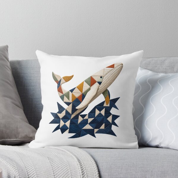 Item preview, Moby Dick Patchwork Whale in Quilted Waves designed and sold by Fenay Designs.