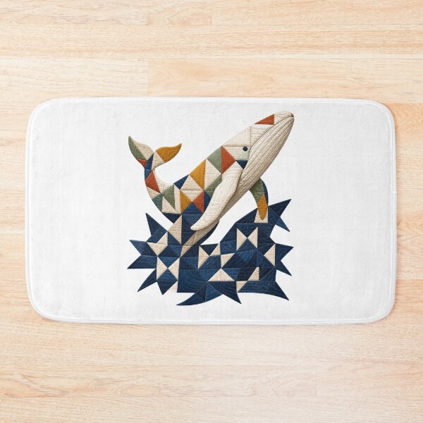 Item preview, Moby Dick Patchwork Whale in Quilted Waves designed and sold by Fenay Designs.