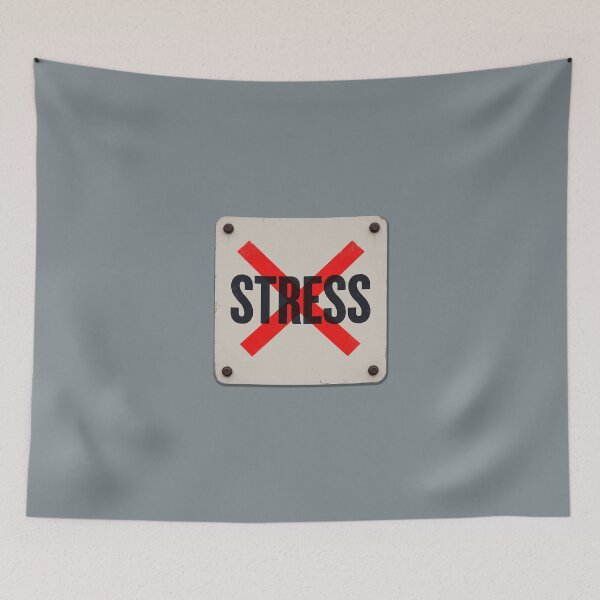 Item preview, No Stress Anti Anxiety Red Prohibited Symbol Mental Health designed and sold by KiwiRider.