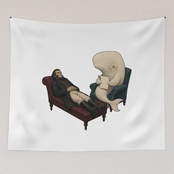 Item preview, Moby Dick: Captain Ahab Meets the Whale Therapist designed and sold by Fenay Designs.