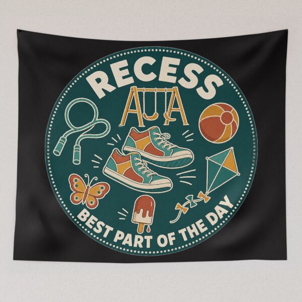 Item preview, Recess Best Part of the Day Kids Vintage Badge designed and sold by MOCH- ART.