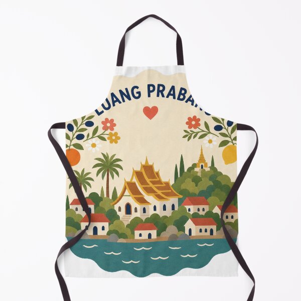 Item preview, Luang Prabang Laos Travel Souvenir Modern Folk Art designed and sold by VisualArtsOasis.