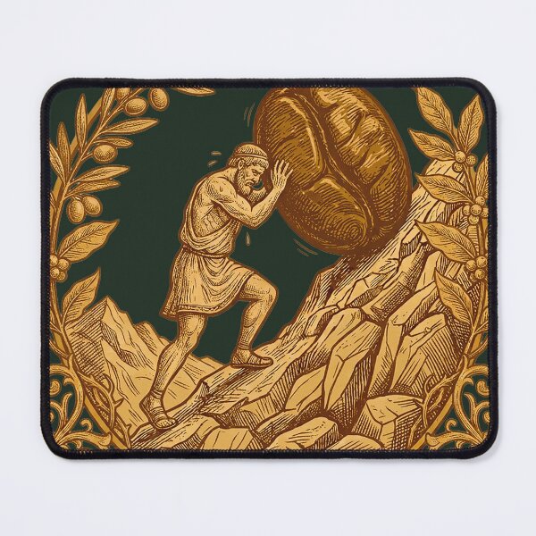 Item preview,  Espresso et Sisyphus - Antique Woodcut Engraving designed and sold by codex antique.