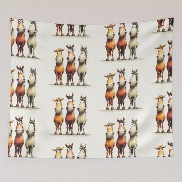 Item preview, Cute Happy Horses ' Mane Riders ' Designs BY SHiRLeY MacARTHuR designed and sold by Shirley MacArthur Art.