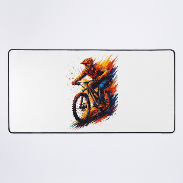 Item preview, Mountain biking, mountain biker, MTB, cool, vibrant colors, gift designed and sold by Pineapple-Tree.