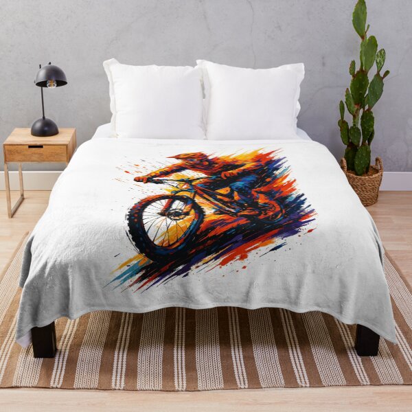 Item preview, Mountain biking, mountain biker, MTB, cool, vibrant colors, gift designed and sold by Pineapple-Tree.