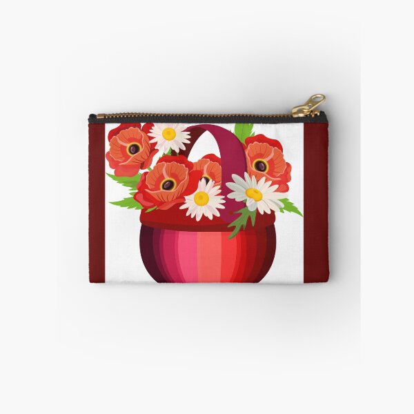 Item preview, a basket of red and white flowers  designed and sold by Zhanna LL.