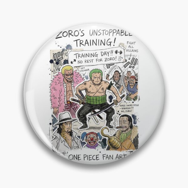 Item preview, Roronoa Zoro Training Manga Collage Fan Art One Piece designed and sold by FreakToons.