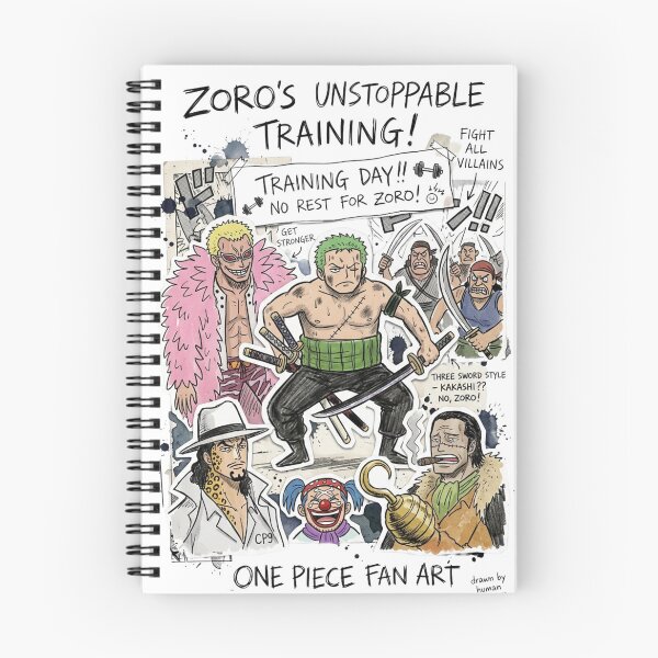 Item preview, Roronoa Zoro Training Manga Collage Fan Art One Piece designed and sold by FreakToons.