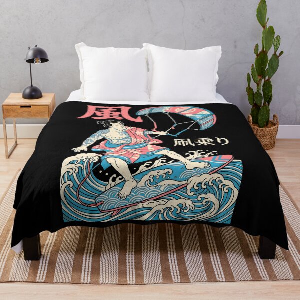 Item preview, Kiteboarding Kitesurfing Samurai Vintage Wind Rider Kanji designed and sold by GrandeDuc.