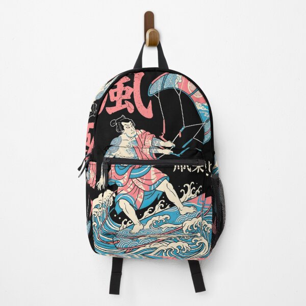 Item preview, Kiteboarding Kitesurfing Samurai Vintage Wind Rider Kanji designed and sold by GrandeDuc.