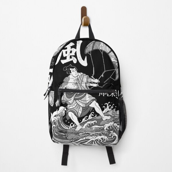 Item preview, Kiteboarding Kitesurfing Samurai Vintage Wind Rider Kanji designed and sold by GrandeDuc.