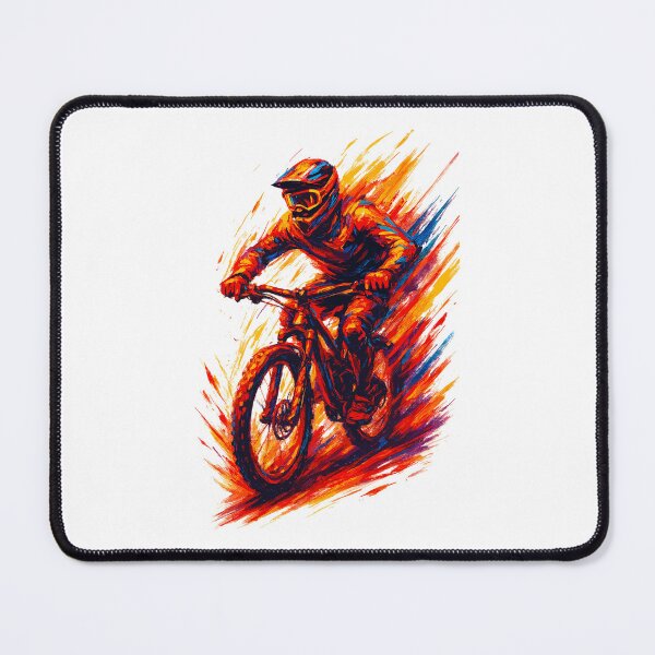 Item preview, Mountain biking, mountain biker, MTB, cool, vibrant colors, gift designed and sold by Pineapple-Tree.