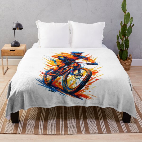 Item preview, Mountain biking, mountain biker, MTB, cool, vibrant colors, gift designed and sold by Pineapple-Tree.