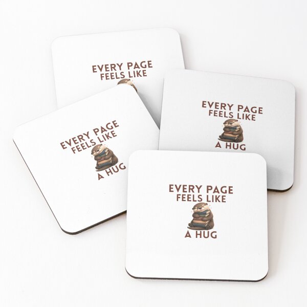 Item preview, EVERY PAGE FEELS LIKE A HUG WITH A OTTER HUGING BOOKS  ART FOR BOOK LOVERS. designed and sold by ZANU creativity.