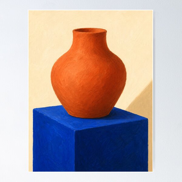 Item preview, "Object at Noon" – Minimalist Still Life Vase Art  designed and sold by Moodzu.