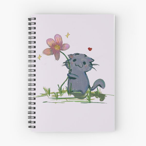Item preview, cute cat holding a flower designed and sold by CanvasCloud.