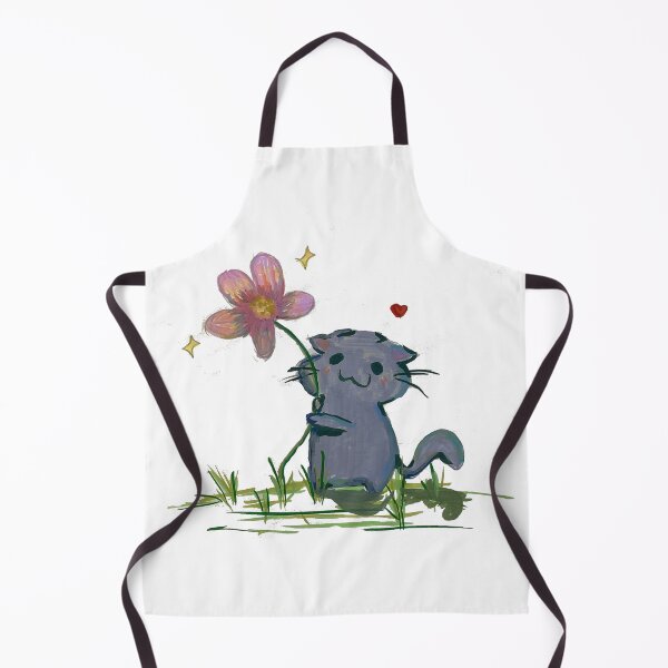 Item preview, cute cat holding a flower designed and sold by CanvasCloud.
