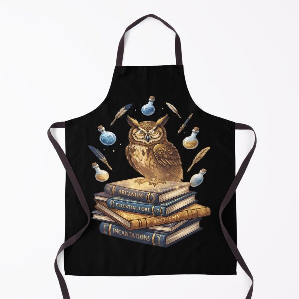 Item preview, Wise Owl on Stack of Books Magic Potions Art designed and sold by DailySparks.